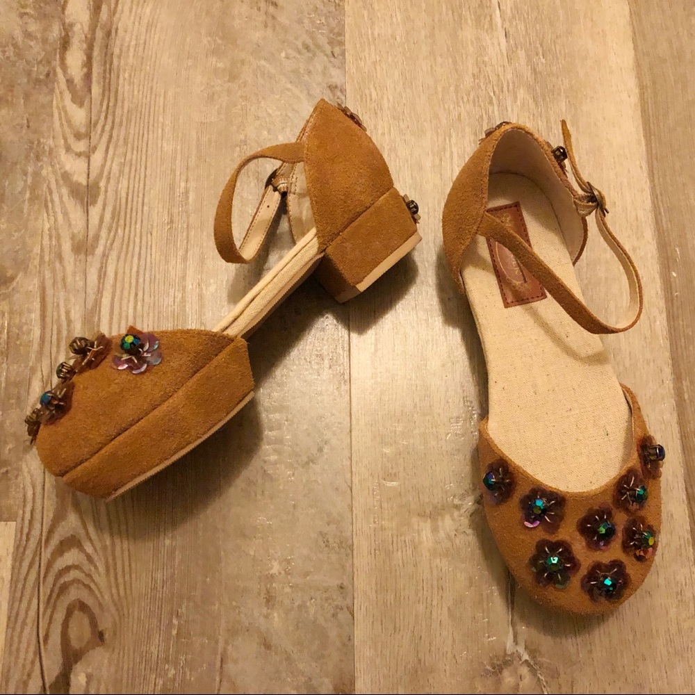 Joyfolie Embellished Cecilia Shoes in Nutmeg